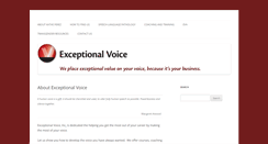 Desktop Screenshot of exceptionalvoice.com