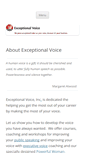 Mobile Screenshot of exceptionalvoice.com