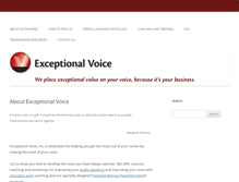 Tablet Screenshot of exceptionalvoice.com